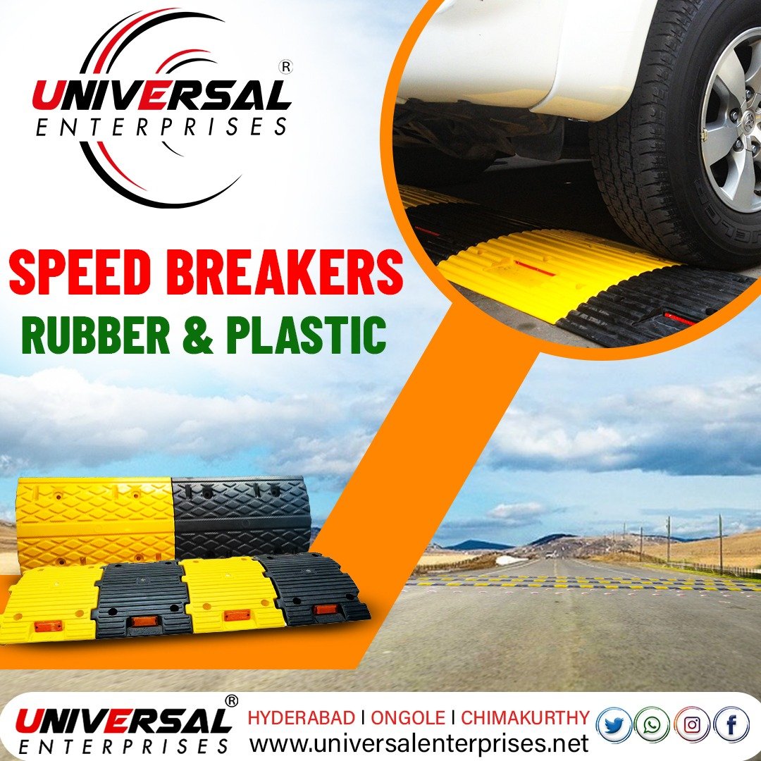Rubber Speed Breakers Manufacturers - Universal Enterprises - Authorized  Dealer, Supplier - Safety Equipment Distributor Solution Company in India,  Hyderabad, Secunderabad, Nellore, Andhra Pradesh, Chennai, Bangalore.