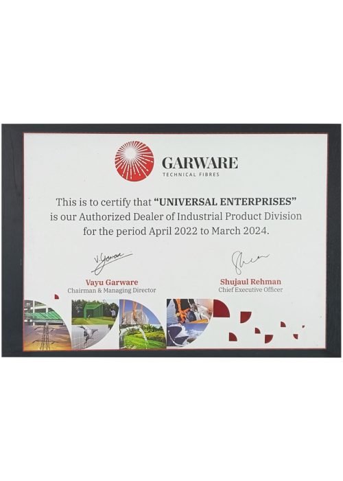 Garware Dealer Certificate